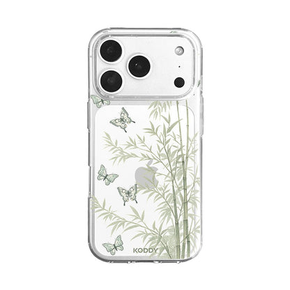 Bamboo Butterfly Korean Watercolor Clear Phone Case-KODDY aesthetic iphone case UK