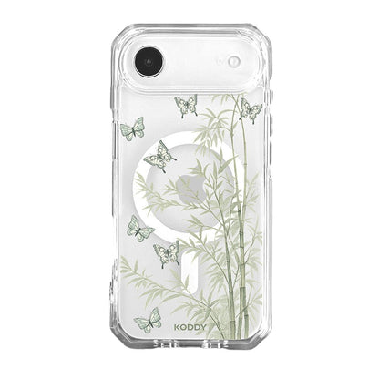 Bamboo Butterfly Korean Watercolor Clear Phone Case-KODDY aesthetic iphone case UK