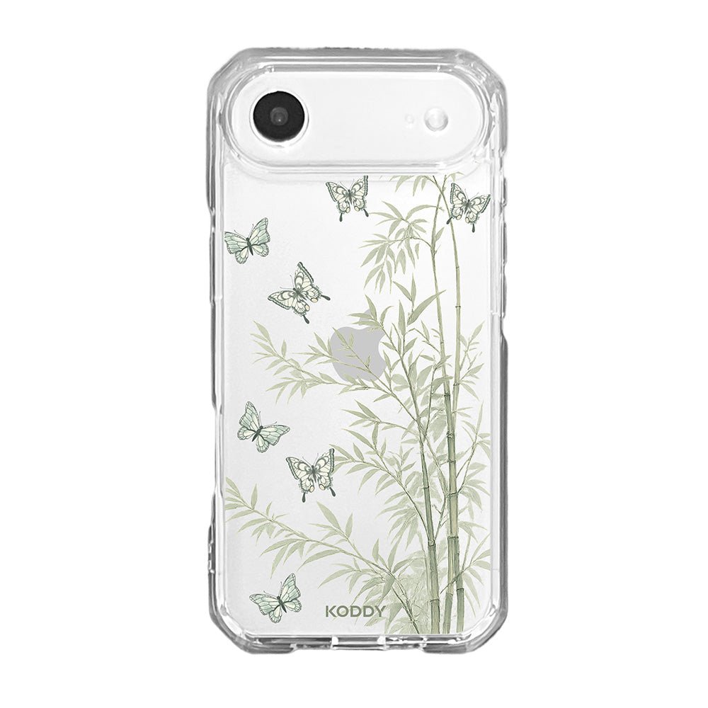 Bamboo Butterfly Korean Watercolor Clear Phone Case-KODDY aesthetic iphone case UK