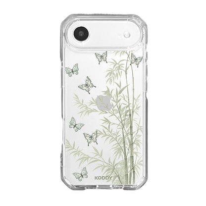 Bamboo Butterfly Korean Watercolor Clear Phone Case-KODDY aesthetic iphone case UK