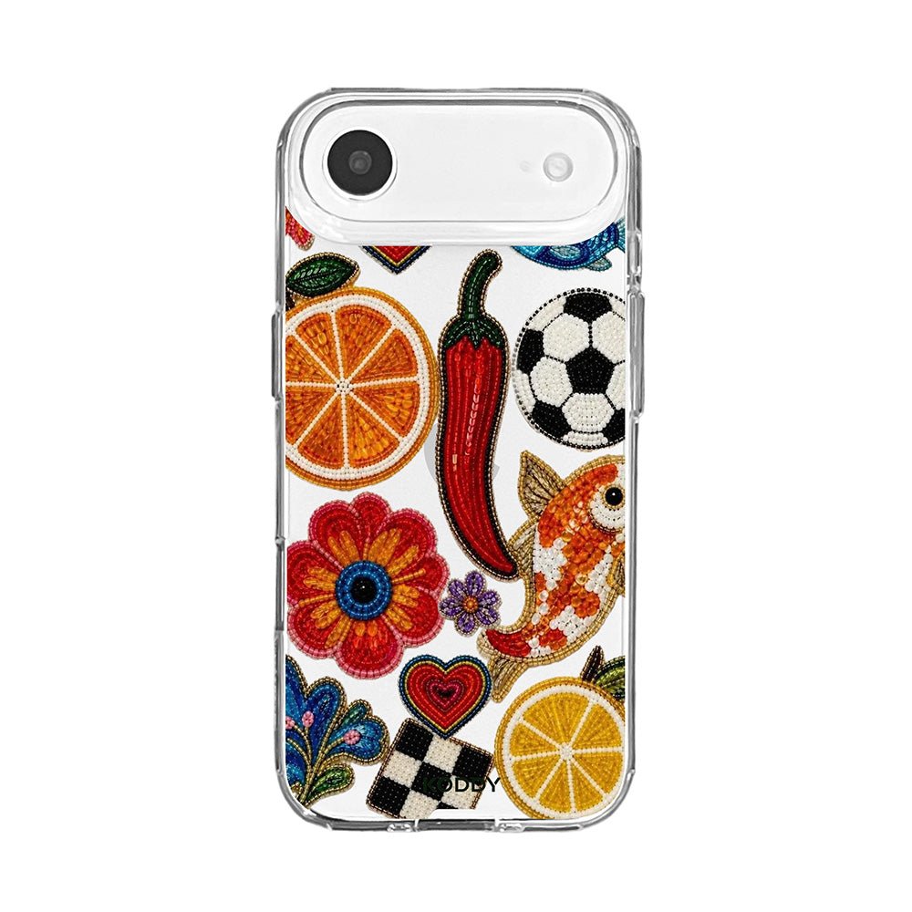 Beaded Fruit and Flower Collage Phone Case