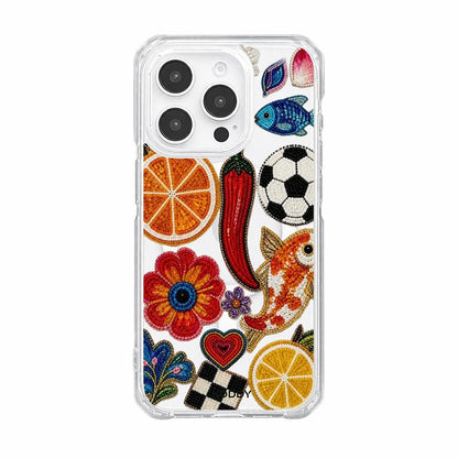 Beaded Fruit and Flower Collage Phone Case