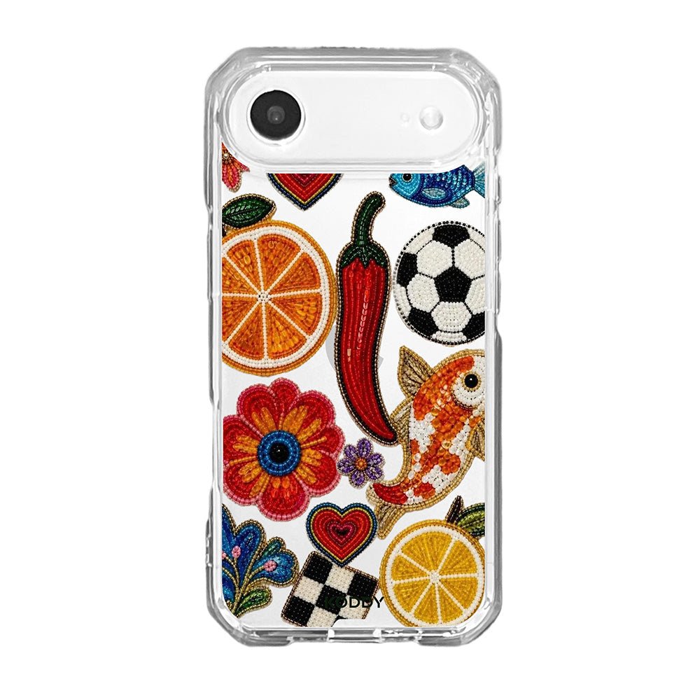 Beaded Fruit and Flower Collage Phone Case