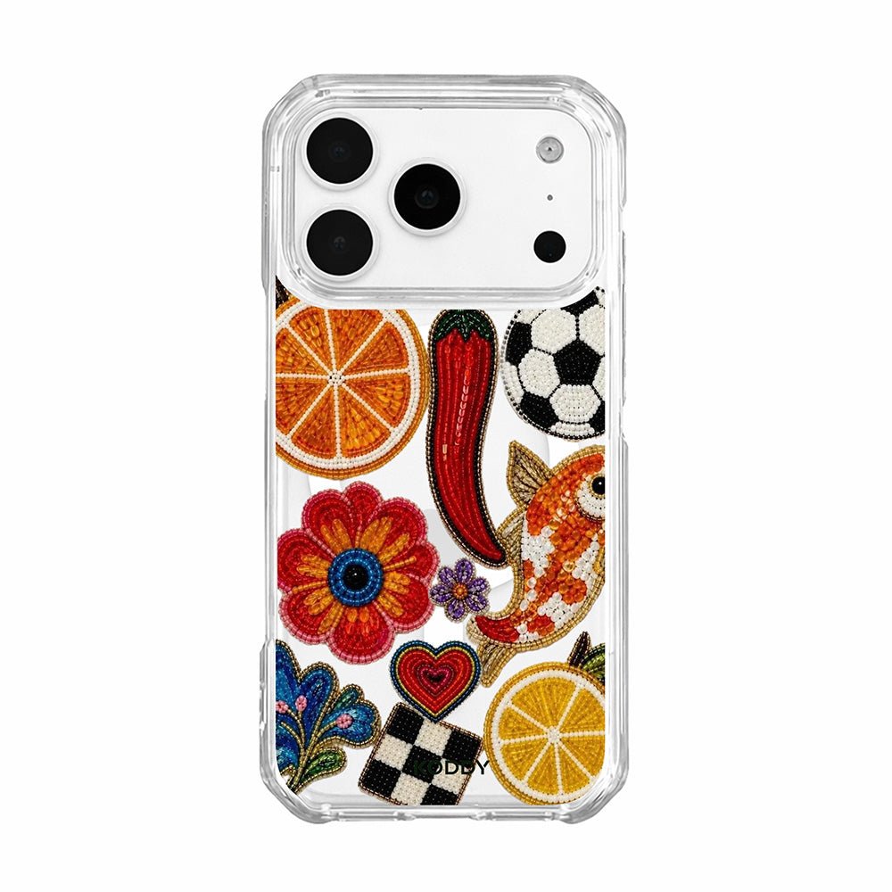 Beaded Fruit and Flower Collage Phone Case