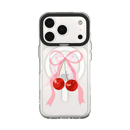 Pink Bubble Pattern Hearts iPhone Case - KODDY