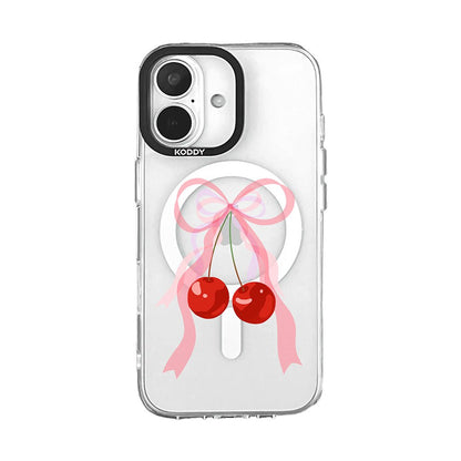 Pink Bubble Pattern Hearts iPhone Case - KODDY