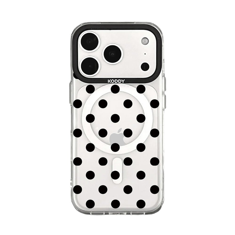 Black Polka Dot Bold iPhone Case