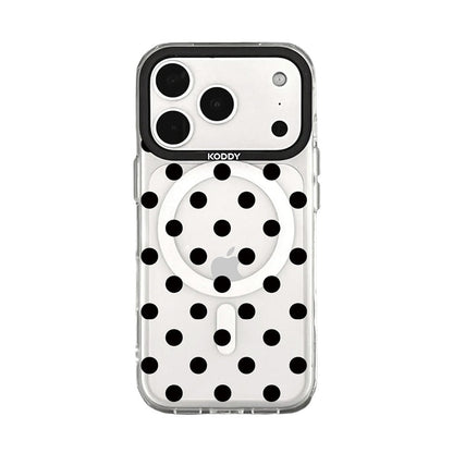 Black Polka Dot Bold iPhone Case