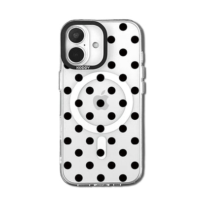 Black Polka Dot Bold iPhone Case