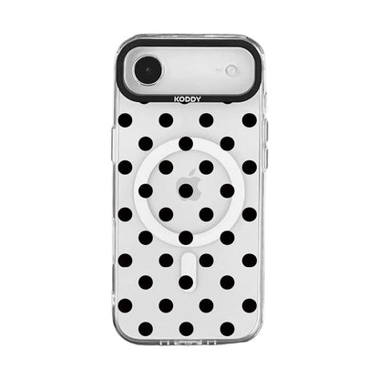 Black Polka Dot Bold iPhone Case