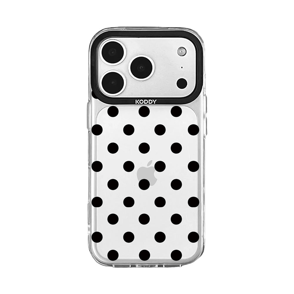 Black Polka Dot Bold iPhone Case