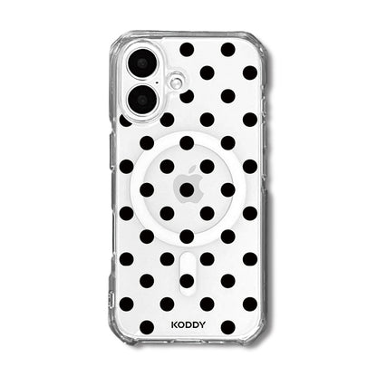 Black Polka Dot Bold Phone Case - KODDY