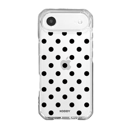 Black Polka Dot Bold Phone Case - KODDY