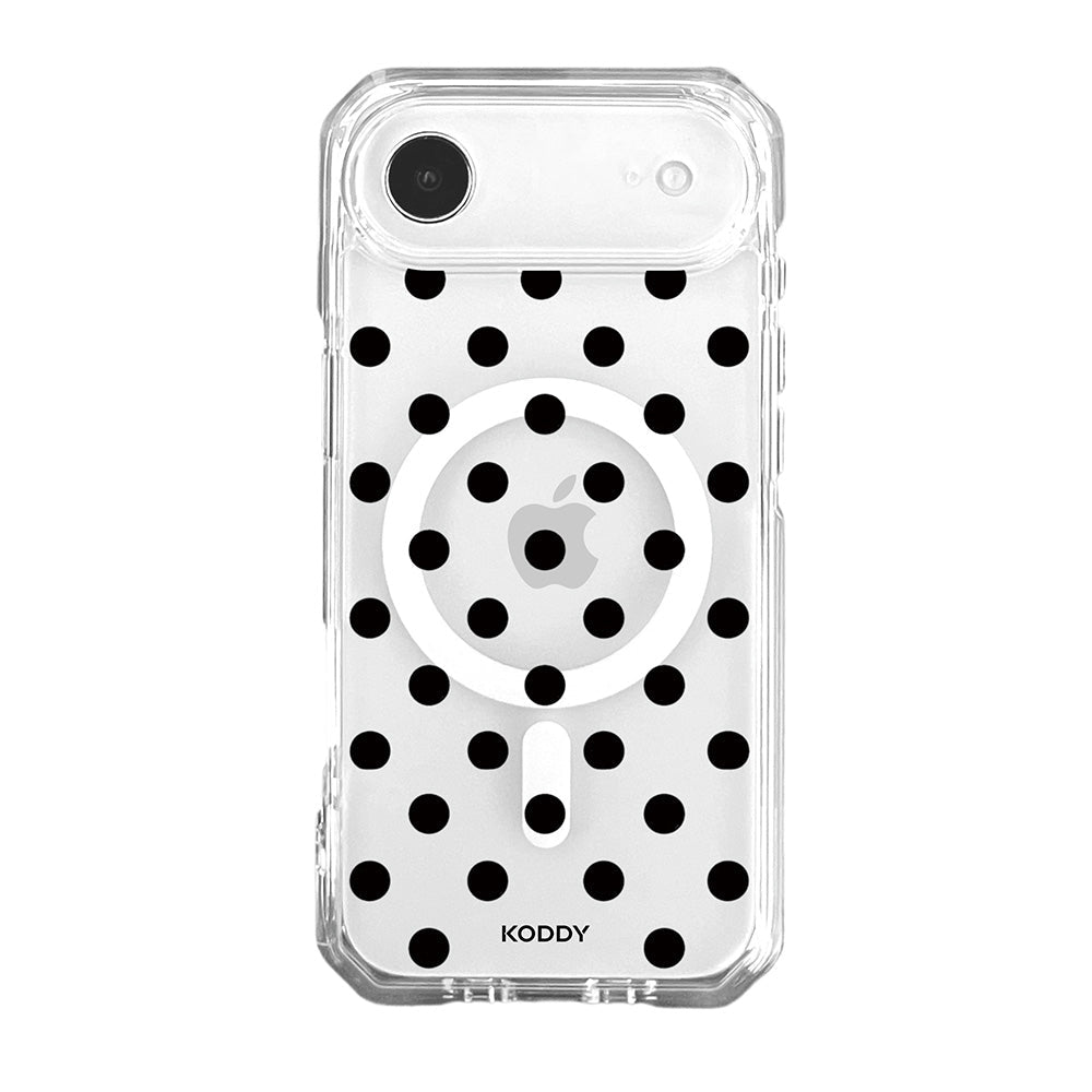 Black Polka Dot Bold Phone Case - KODDY
