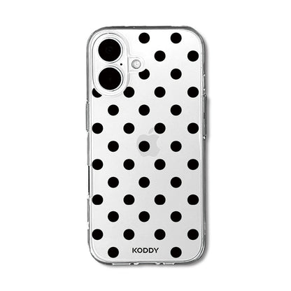 Black Polka Dot Bold Phone Case - KODDY