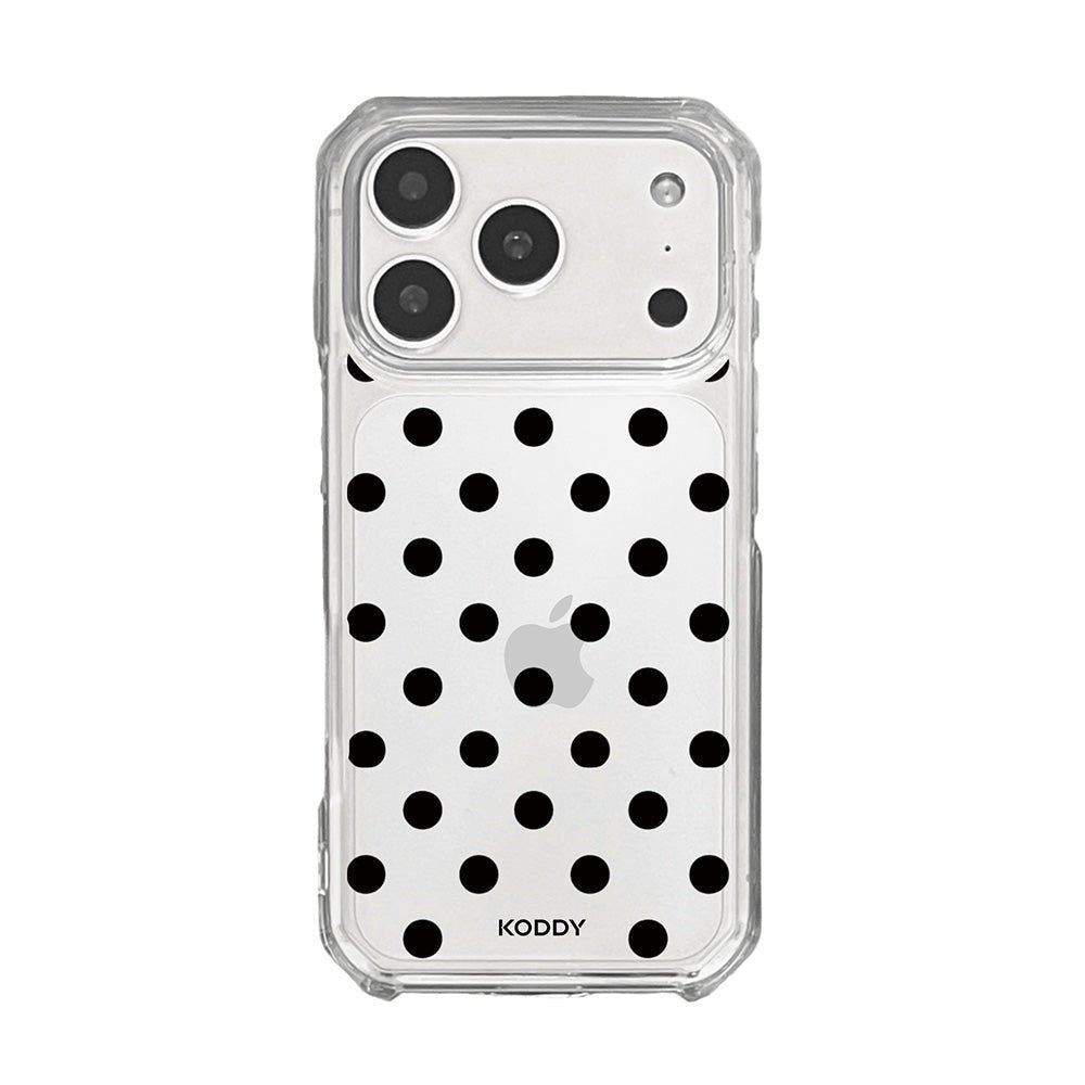 Black Polka Dot Bold Phone Case - KODDY