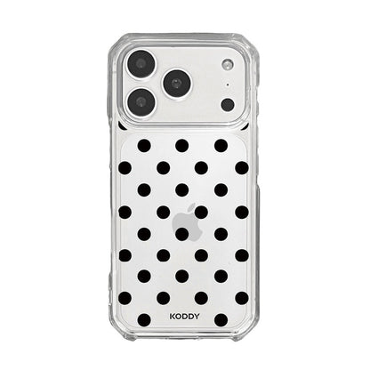 Black Polka Dot Bold Phone Case - KODDY