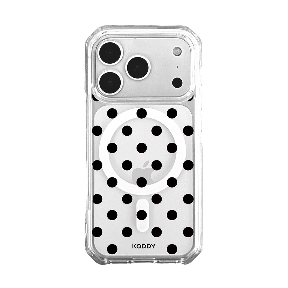 Black Polka Dot Bold Phone Case - KODDY
