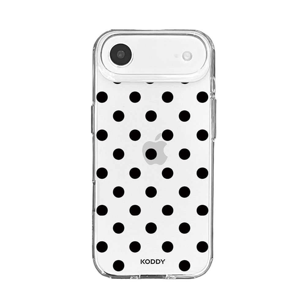Black Polka Dot Bold Phone Case - KODDY