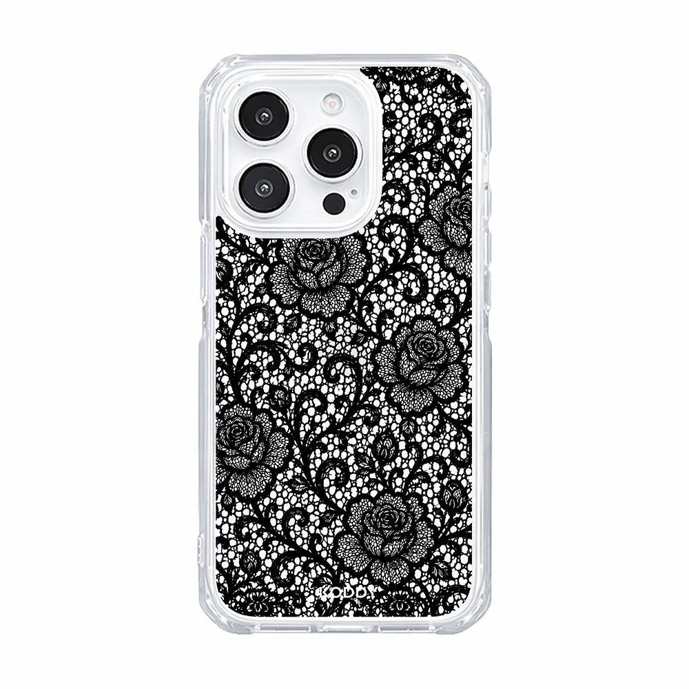Black Rose Lace Phone Case-KODDY aesthetic iphone case UK