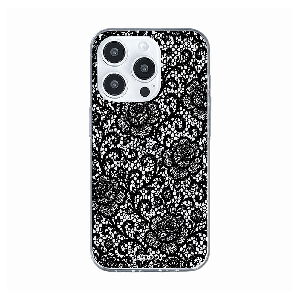 Black Rose Lace Phone Case-KODDY aesthetic iphone case UK