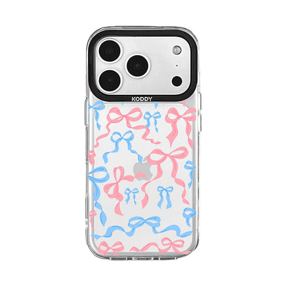Blue and Pink Ribbon Bows iPhone Case