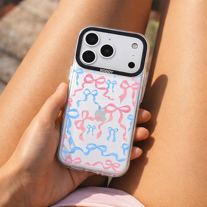 Blue and Pink Ribbon Bows iPhone Case - KODDY aesthetic iphone case UK