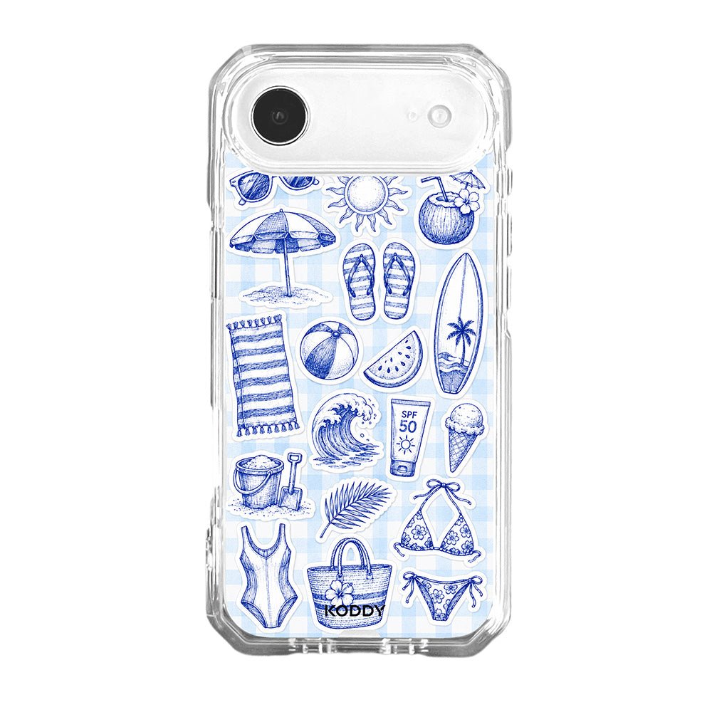 Blue Beach Sketch Phone Case-KODDY aesthetic iphone case UK