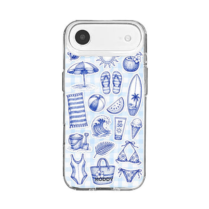 Blue Beach Sketch Phone Case-KODDY aesthetic iphone case UK