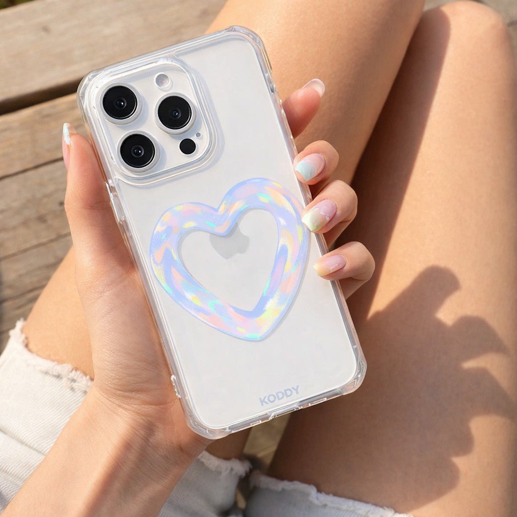 Blue Bubble Heart Phone Case - KODDY aesthetic iphone case UK