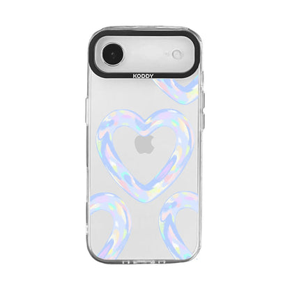 Blue Bubble Pattern Hearts iPhone Case - KODDY