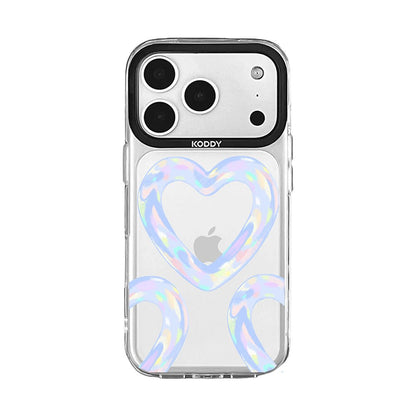 Blue Bubble Pattern Hearts iPhone Case - KODDY