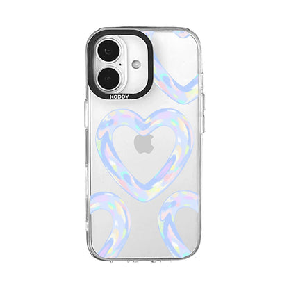 Blue Bubble Pattern Hearts iPhone Case - KODDY