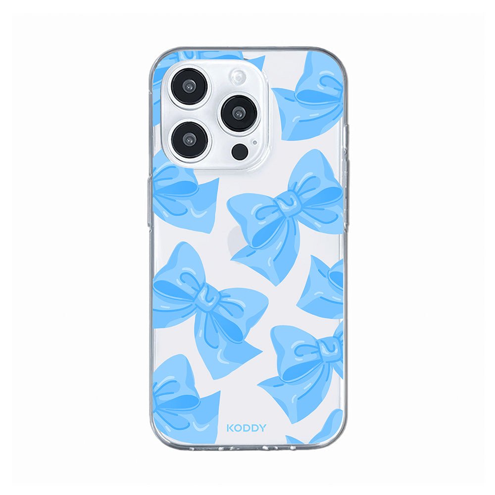 Blue Fluffy Ribbon Phone Case - KODDY aesthetic iphone case UK