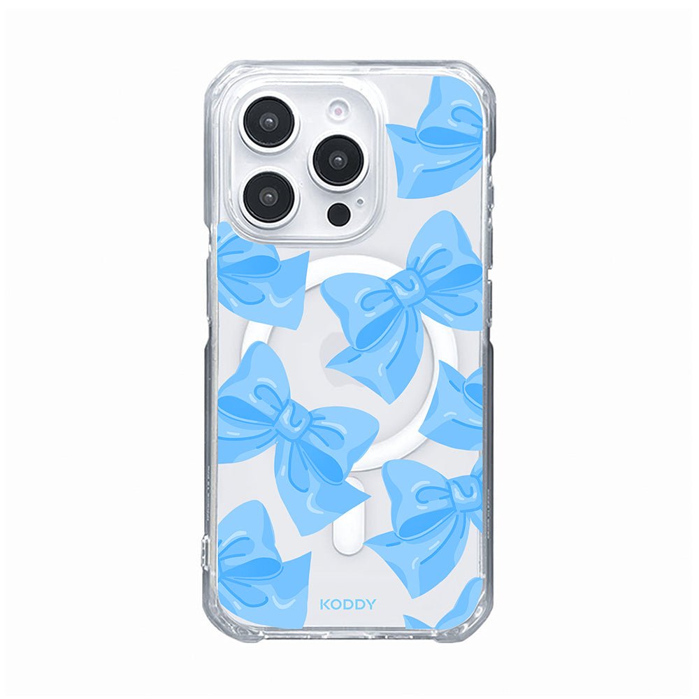 Blue Fluffy Ribbon Phone Case - KODDY aesthetic iphone case UK