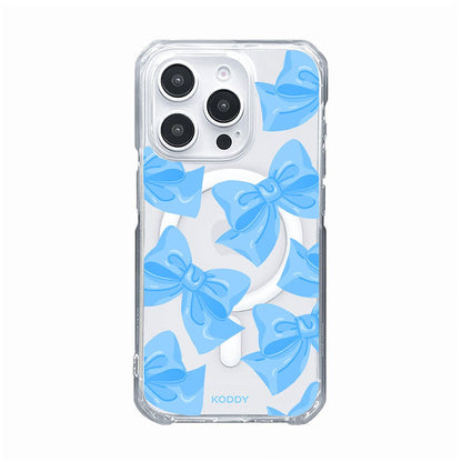 Blue Fluffy Ribbon Phone Case - KODDY aesthetic iphone case UK