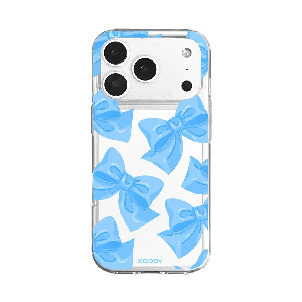 Blue Fluffy Ribbon Phone Case - KODDY aesthetic iphone case UK