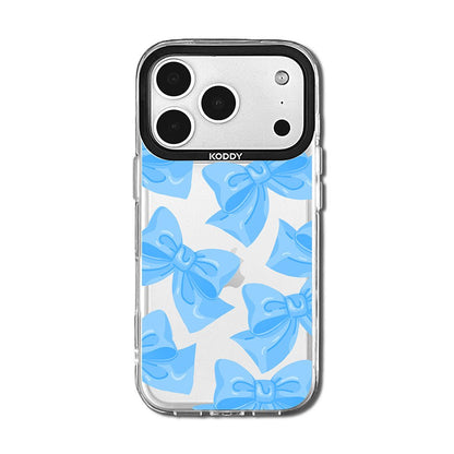 Blue Fluffy Ribbon Protective iPhone Case - KODDY aesthetic iphone case UK