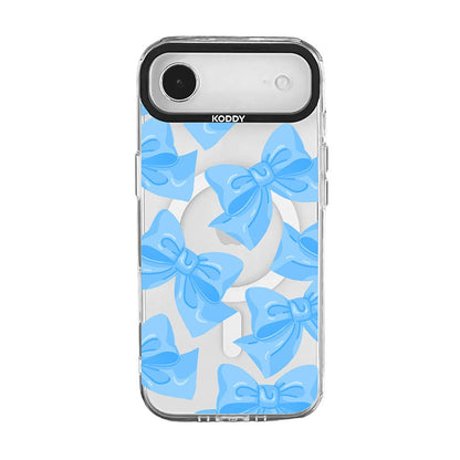 Blue Fluffy Ribbon Protective iPhone Case - KODDY aesthetic iphone case UK