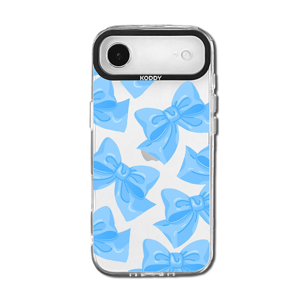 Blue Fluffy Ribbon Protective iPhone Case - KODDY aesthetic iphone case UK