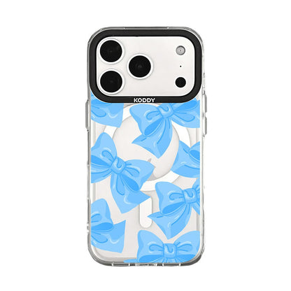 Blue Fluffy Ribbon Protective iPhone Case - KODDY aesthetic iphone case UK
