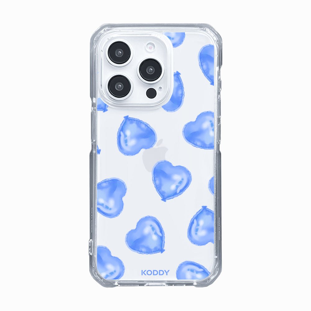 Blue Heart Balloons Phone Case