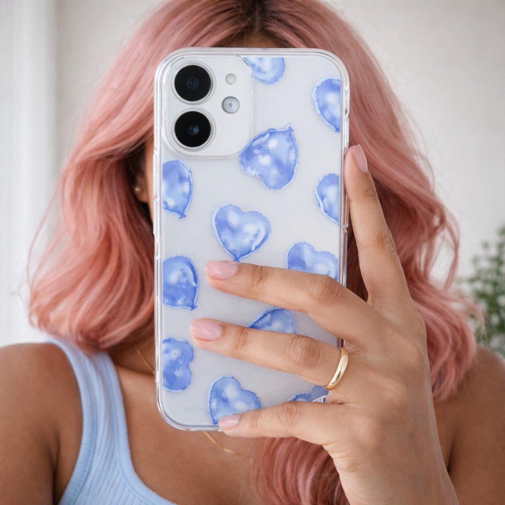 Blue Heart Balloons Phone Case - KODDY