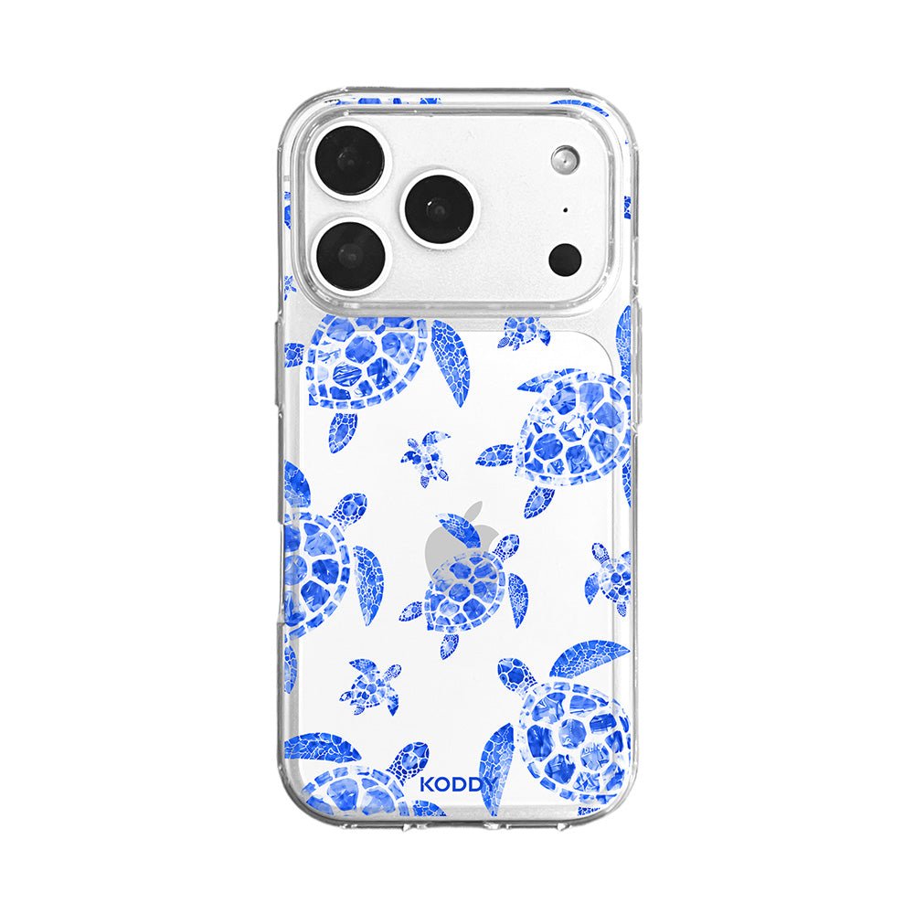 Blue Lagoon Sea Turtle Clear Phone Case