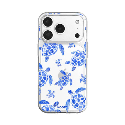 Blue Lagoon Sea Turtle Clear Phone Case