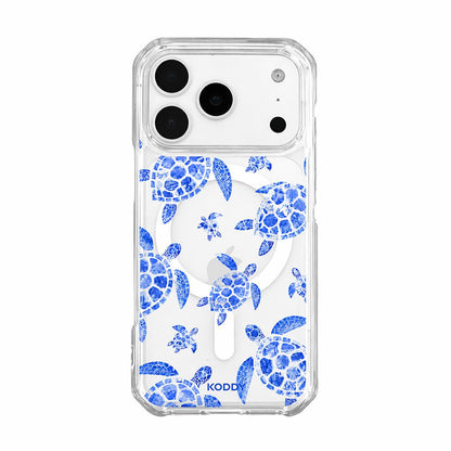 Blue Lagoon Sea Turtle Clear Phone Case