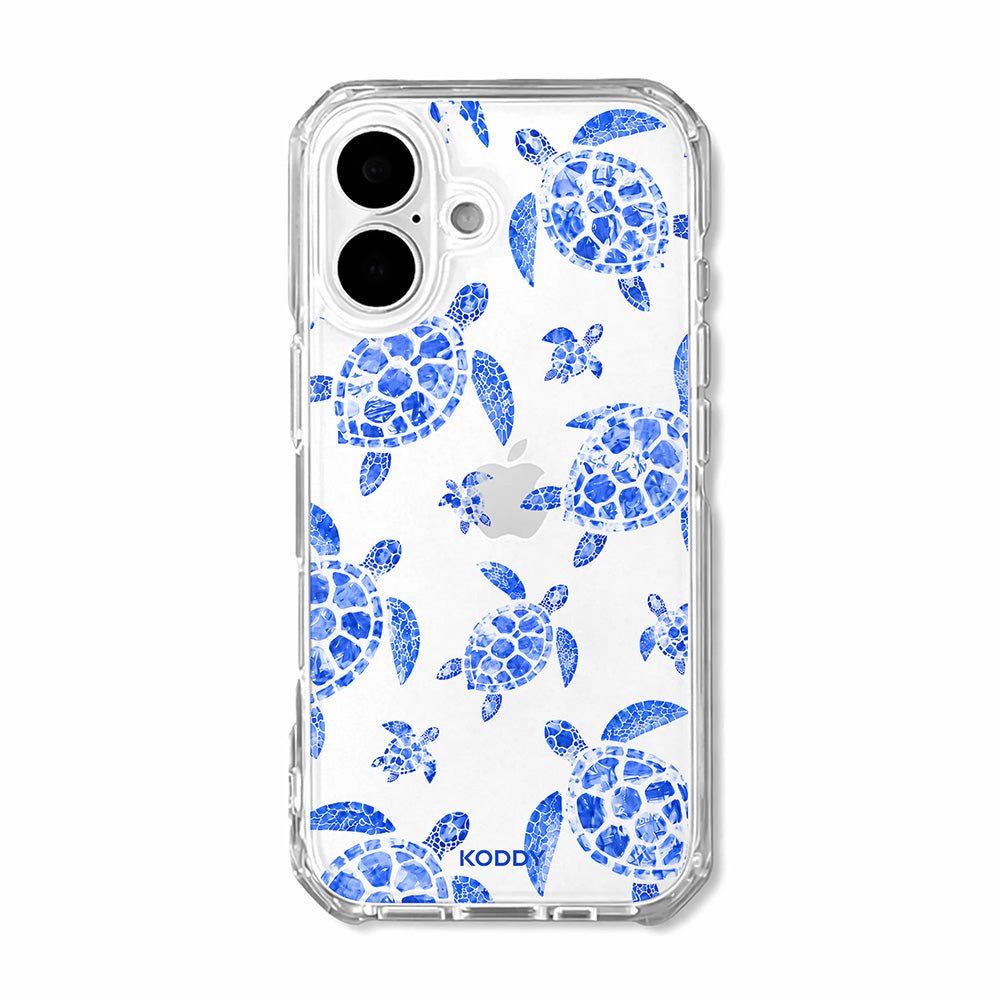 Blue Lagoon Sea Turtle Clear Phone Case