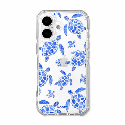 Blue Lagoon Sea Turtle Clear Phone Case