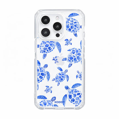 Blue Lagoon Sea Turtle Clear Phone Case