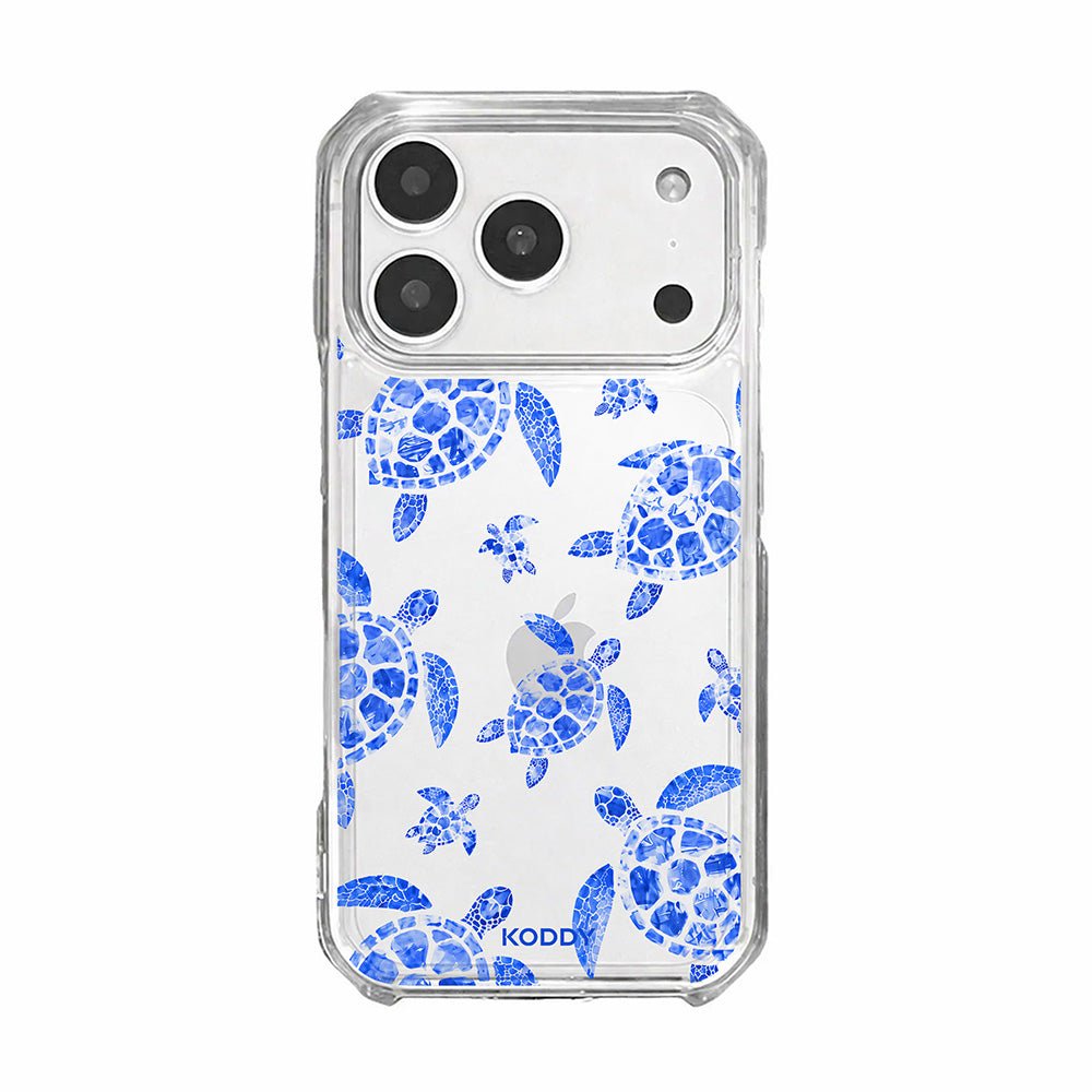Blue Lagoon Sea Turtle Clear Phone Case